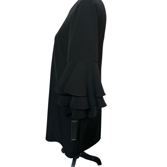 Nicole Miller Studio Black Ruffle Sleeve Dress – Size 8 (NWT) new with tags - Picture 4 of 10